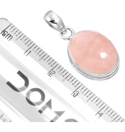 925 Sterling Silver Handmade Pendant for Women 12x16 Oval Gemstone Fashion Jewelry for Gift (99541_P) Rose Quartz $23.09 Pend...