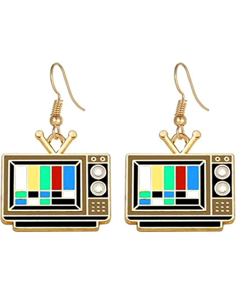 Vintage Television Earrings Creative Statement Unique TV Dangle Drop Earrings Novelty Jewelry for Women Teens Girls Birthday ...