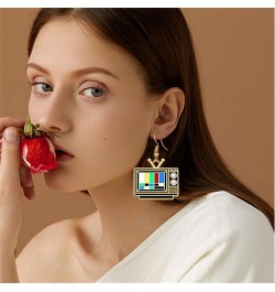 Vintage Television Earrings Creative Statement Unique TV Dangle Drop Earrings Novelty Jewelry for Women Teens Girls Birthday ...