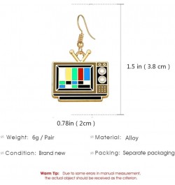 Vintage Television Earrings Creative Statement Unique TV Dangle Drop Earrings Novelty Jewelry for Women Teens Girls Birthday ...