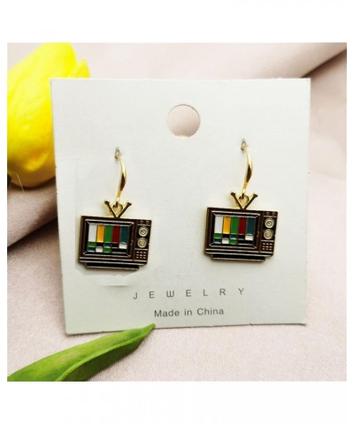 Vintage Television Earrings Creative Statement Unique TV Dangle Drop Earrings Novelty Jewelry for Women Teens Girls Birthday ...