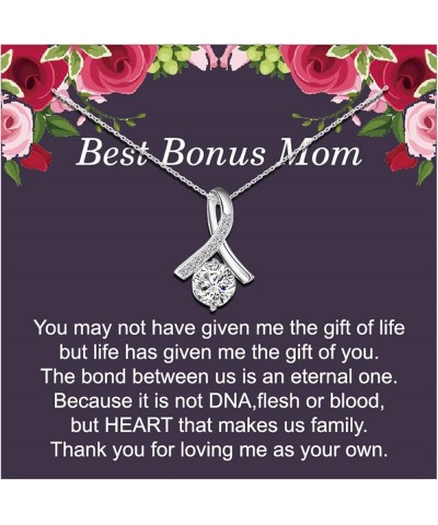 Bonus Mom Gifts Mother of the Groom Gifts Mother in Law Gifts from Daughter in Law Bonus Mom Necklace Mothers Day Gifts Birth...