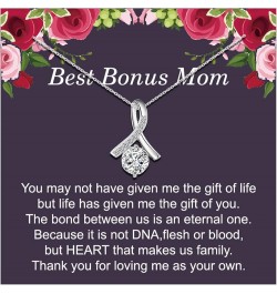 Bonus Mom Gifts Mother of the Groom Gifts Mother in Law Gifts from Daughter in Law Bonus Mom Necklace Mothers Day Gifts Birth...