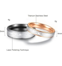 Titanium Stainless Steel We Love Each Other Wedding Band Set Anniversary/engagement/promise/couple Ring Best Gift Women's Siz...