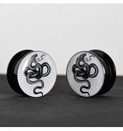 1 Pair Acrylic Solid Screw On Ear Plugs Tunnels Jack Skellington Scream Resin Allergy Free Stretche Nightmare Before Christma...