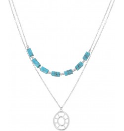 Turquoise Bead Layered Necklace $22.94 Necklaces