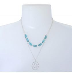 Turquoise Bead Layered Necklace $22.94 Necklaces