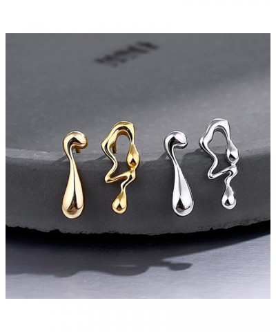 Gold Teardrop Earrings Rhinestone Teardrop Earrings for Women Huggie Hoop Earrings Christmas Gifts for Girls 446-silver $7.94...