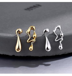 Gold Teardrop Earrings Rhinestone Teardrop Earrings for Women Huggie Hoop Earrings Christmas Gifts for Girls 446-silver $7.94...