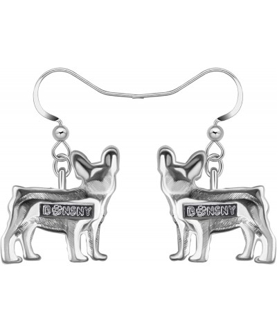 Alloy Cute French Bulldog Earrings Dangle Pet French Bulldog Dog Jewelry Gifts for Girls Women Ladies Purple $7.64 Earrings