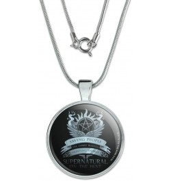 Supernatural Anti Possession Symbol 1" Pendant with Sterling Silver Plated Chain Saving People Hunting Things $9.94 Others