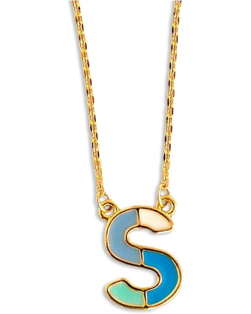 Whimsy Initial Plated 16 inch Brass Women's Fashion Everyday Pendant Charm Necklace Olivia S $20.62 Necklaces