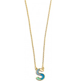 Whimsy Initial Plated 16 inch Brass Women's Fashion Everyday Pendant Charm Necklace Olivia S $20.62 Necklaces