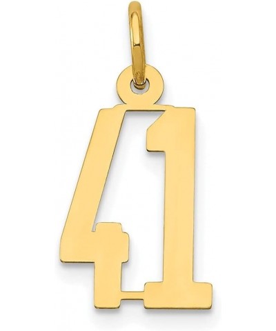 14k Yellow Gold Small Elongated Number Initial Charm Pendant Fine Jewelry For Women Number: 41 $64.75 Bracelets