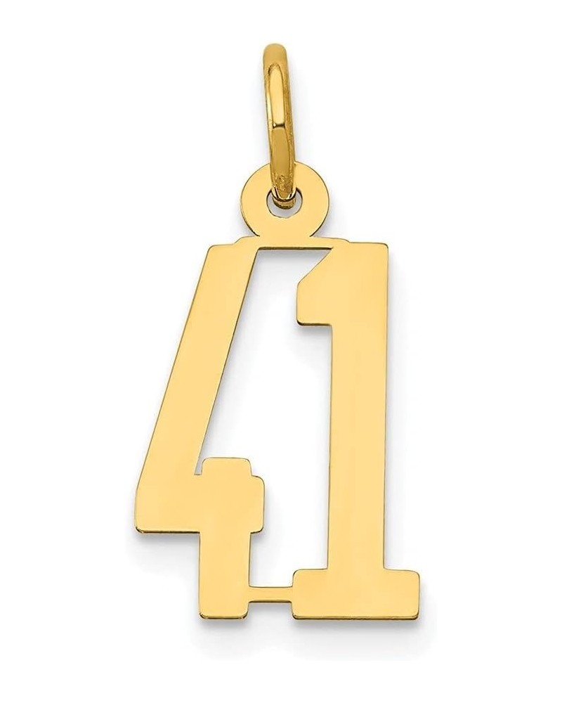 14k Yellow Gold Small Elongated Number Initial Charm Pendant Fine Jewelry For Women Number: 41 $64.75 Bracelets