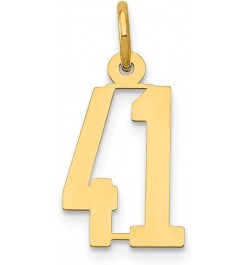 14k Yellow Gold Small Elongated Number Initial Charm Pendant Fine Jewelry For Women Number: 41 $64.75 Bracelets