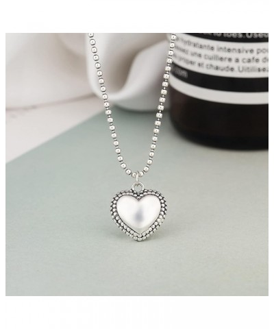 925 Sterling Silver Heart Pendant Necklace for Women Girls style 4 $29.25 Necklaces