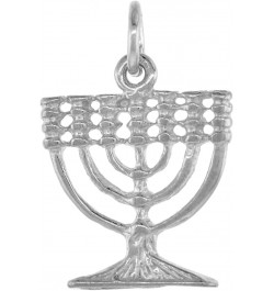 3/4 inch Small Sterling Silver Menorah Pendant Necklace for Women and Men 17mm wide 16-30 inch With 30 inch 1mm Box Chain $12...