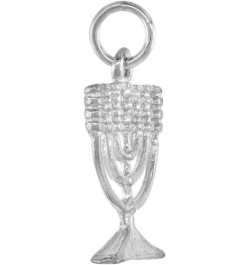 3/4 inch Small Sterling Silver Menorah Pendant Necklace for Women and Men 17mm wide 16-30 inch With 30 inch 1mm Box Chain $12...