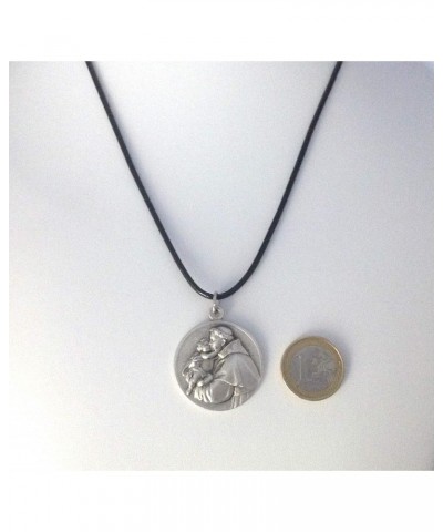 Saint Anthony of Padua Silver Tone Medal - Made in High Relief - Big Size - 32mm $22.72 Necklaces