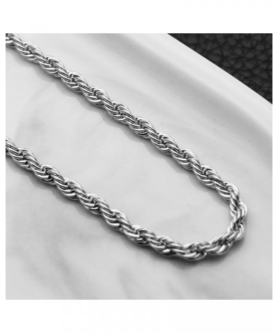 Mens Chain Stainless Steel Rope, Hip Hop Jewelry for Women 16-30 Inch Rope Chain Necklace and Polished 20.0 Inches 2.4mm $8.3...