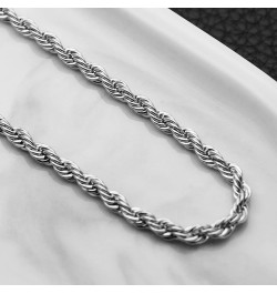 Mens Chain Stainless Steel Rope, Hip Hop Jewelry for Women 16-30 Inch Rope Chain Necklace and Polished 20.0 Inches 2.4mm $8.3...