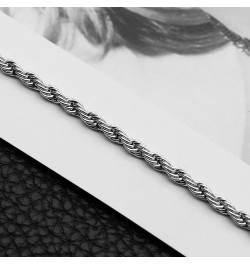 Mens Chain Stainless Steel Rope, Hip Hop Jewelry for Women 16-30 Inch Rope Chain Necklace and Polished 20.0 Inches 2.4mm $8.3...