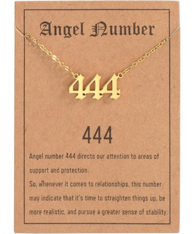 111 222 333 444 555 777 888 999 Angel Number Necklace Gold Numerology Jewelry Lucky Number Minimalist Gift For Her Gold (incl...