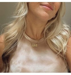 111 222 333 444 555 777 888 999 Angel Number Necklace Gold Numerology Jewelry Lucky Number Minimalist Gift For Her Gold (incl...