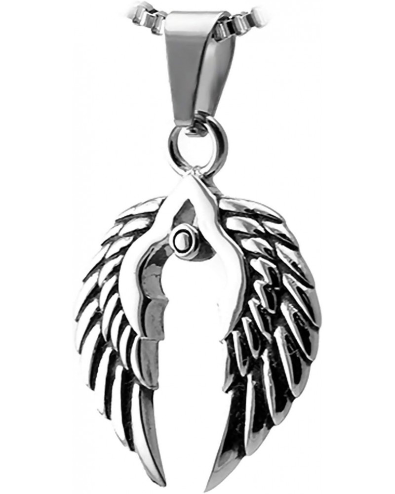 Valkyrie Necklace Stainless Steel Phoenix Pendant Womens Angel Wings $10.25 Pendants