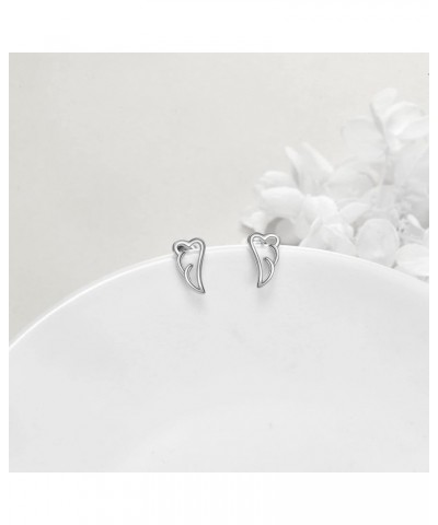 Sterling Silver Earrings for Women Stud Dangle Drop Chain Earrings Jewelry Gifts for Women Girls Angel Wings $18.35 Earrings