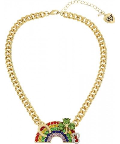 Womens Lucky Charm Necklaces Rainbow/Gold One Size $39.42 Necklaces