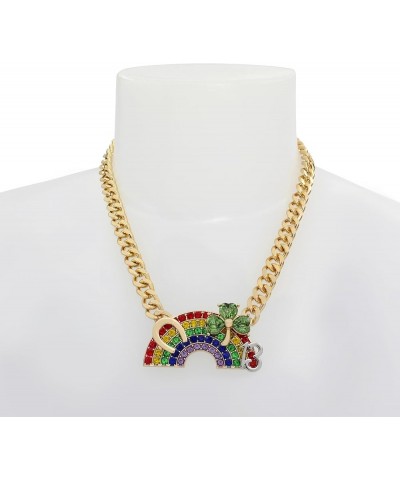 Womens Lucky Charm Necklaces Rainbow/Gold One Size $39.42 Necklaces