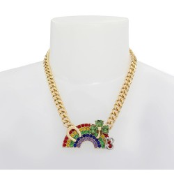 Womens Lucky Charm Necklaces Rainbow/Gold One Size $39.42 Necklaces