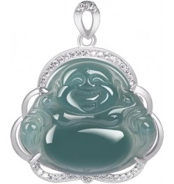 Elegant Natural Jade Necklace with Smiling Maitreya Buddha Pendant - A Timeless Symbol of Good Luck & Moistened Fortune - A U...