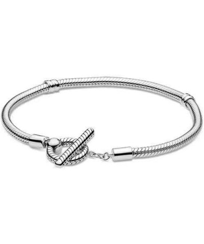 Women's Open Bracelet S925 Silver Bracelet DIY Beaded H Perimeter-19CM $9.33 Bracelets