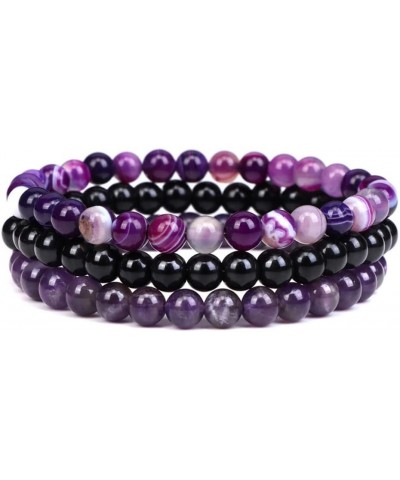 3Pcs 8mm Natural Semi-Precious Gemstones Beaded Bracelets for Women Men Healing Energy Crystal Reiki Stone Bracelet Stretch R...