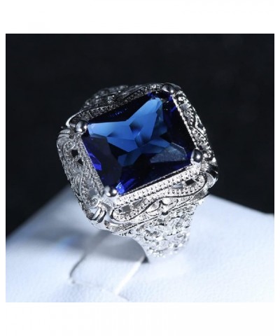 S925 Sterling Silver Ladies Ring Luxury Fashion Square Cut 3 carats AAA Zircon Women Cubic Zirconia Infinite Halo Solitaire E...