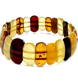 Amber Stretch Bracelet for Women – 7" - Unique Stone Cut Bracelet Amber Stone Jewelry for Adults Multi $23.28 Bracelets