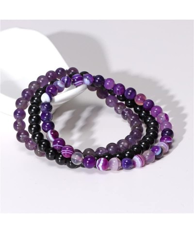 3Pcs 8mm Natural Semi-Precious Gemstones Beaded Bracelets for Women Men Healing Energy Crystal Reiki Stone Bracelet Stretch R...