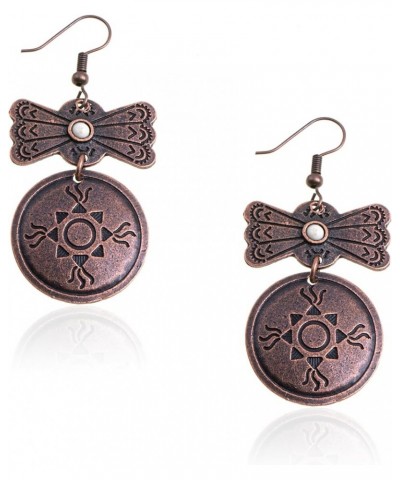 Wrangler Western Earrings Dangling Retro Concho Jewelry for Women Cowgirls Gift M-White $10.39 Earrings