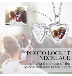 Heart Locket Necklace that Holds Pictures, 925 Sterling Silver/18K Gold/Platinum Plated Heart/Angel Wing/Tree of Life Photo P...