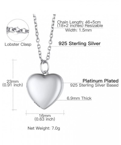 Heart Locket Necklace that Holds Pictures, 925 Sterling Silver/18K Gold/Platinum Plated Heart/Angel Wing/Tree of Life Photo P...