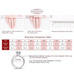 1-3ct Moissanite Engagement Promise Ring for Women - Special Cut Diamond Wedding Band 925 Sterling Silver D Color VVS with Ce...