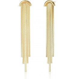 Long Tassel Gold Dangle Earrings for Women, Trendy 14K Gold Plated Statement Drop Earrings Metal Chain Cocktail Party Jewelry...