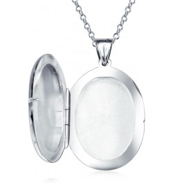 Simple Plain Dome Oval Circle Traditional Keepsake Personalized Engrave Photo Locket For Women Teens Holds Photos Pictures .9...