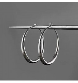 Tube Hoop Earrings Gold Lightweight Large Earrings Women Fashion Jewelry silver $7.26 Earrings