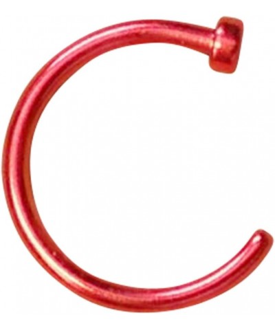 1pc Red Plated Surgical Steel Nose Hoop 16g-18g-20g, 5/16", 3/8", 8mm, 10mm 18g - 5/16 $7.97 Body Jewelry