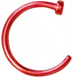 1pc Red Plated Surgical Steel Nose Hoop 16g-18g-20g, 5/16", 3/8", 8mm, 10mm 18g - 5/16 $7.97 Body Jewelry