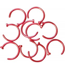 1pc Red Plated Surgical Steel Nose Hoop 16g-18g-20g, 5/16", 3/8", 8mm, 10mm 18g - 5/16 $7.97 Body Jewelry